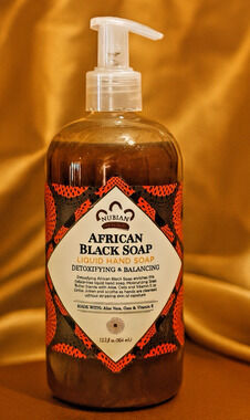 Nubian Heritage - African Black Soap - Liquid Hand Soap - Detoxifying - 12 fl oz